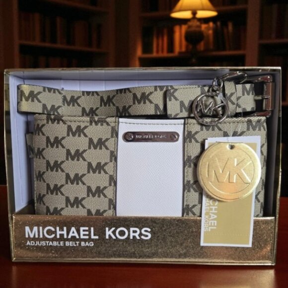 MICHAEL KORS MK Logo Adjustable Belt Bag NWT - Picture 1 of 5